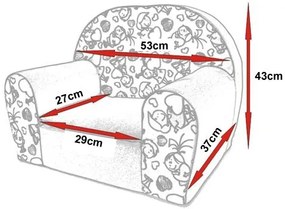 Detské kresielko Zamilovaní Mačička - šedé
