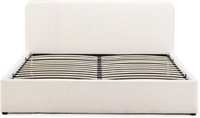 Noela Čalúnená posteľ s úložným priestorom biela TEDDY 160