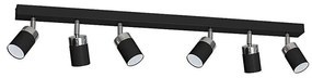 Bodové svietidlo JOKER 6xGU10/25W/230V čierne/lesklý chróm