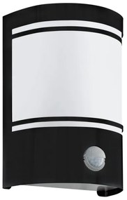 Eglo 99566 - Vonkajšie nástenné svietidlo so senzorom CERNO 1xE27/40W/230V IP44