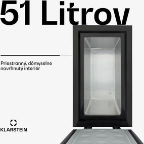Klarstein Iceblokk 51, mraziaci box, voľne stojaci, 51 l, uzamykateľný, energet. trieda F, čierna