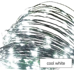 LED Vianočná vonkajšia reťaz 150xLED/20m IP44 studená biela