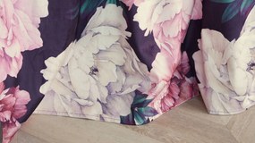 Záves s riasiacou páskou PEONY VELVET DARK 140x270 cm