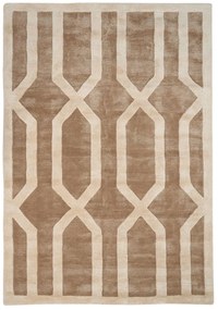 Viskózový koberec 160 x 230 cm béžová/hnedá MAHRIN Beliani
