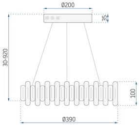 Toolight Toolight, LED závesné svietidlo s krištáľmi APP1041-CP + diaľkové ovládanie, chrómová, OSW-09472