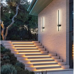 Brilagi - LED vonkajšie nástenné svietidlo AURA LED/12W/230V 3000K IP54 čierne