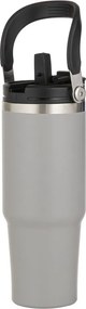 Sivá cestovná fľaša z nehrdzavejúcej ocele 1 l Eco – Ladelle