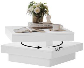 KONFERENČNÝ STOLÍK ESME S OTOČNOU PRACOVNOU DOSKOU BIELY