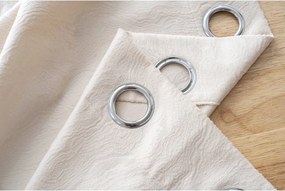 Zatemňovaci záves DUNES VELVET 140x250 cm, krémový Zavesenie: Kovové krúžky