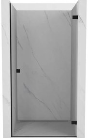 Mexen, Mexen Lunar-B Otočné pravé sprchové dvere 60 cm, priehľadné, čierne - 832-060-000-70-00-P