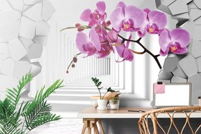 Samolepiaca tapeta futuristická orchidea - 225x150
