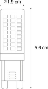 Sada 5 stmievateľných LED žiaroviek G9 s 3-stupňovým stmievaním, opálové, 4,5 W, 500 lm, 4000 K