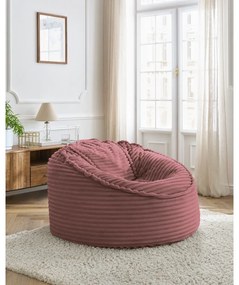 Ružový menčestrový sedací vak Socrate – Bobochic Paris