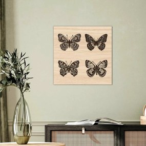 DUBLEZ | Retro obraz na dreve - Motýle