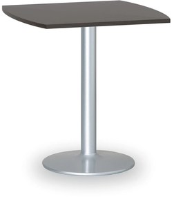 Konferenčný stolík FILIP II, 660x660 mm, sivá podnož, doska wenge