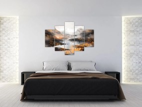 Obraz - Maľba horskej krajiny (150x105 cm)