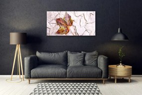Obraz na skle Listy rastlina 125x50 cm