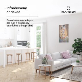 Klarstein Wonderwall Air Art Kuss, infračervený ohrievač, 101 x 60 cm, 600 W, nástenná inštalácia, diaľkové ovládanie