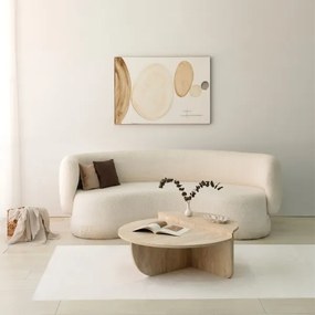 Konferenčný stolík REST, mramorový dekor, béžový