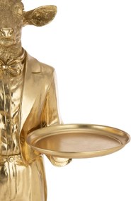 Dekorácia veľký zlatý jeleň Waiter – 72*59*194 cm