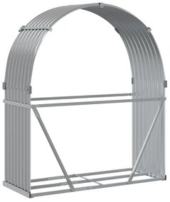 Držiak na polená bledosivý 120x45x140 cm pozinkovaná oceľ