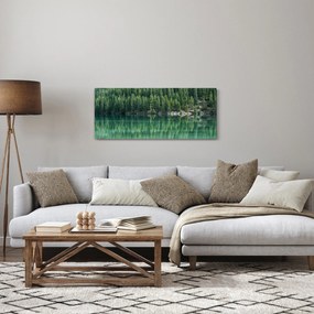Obraz - Ihličnany pri jazere (120x50 cm)