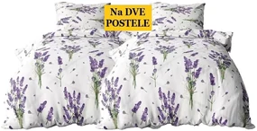 Obliečky Levandula Bavlna 2x70x90 2x140x200 cm