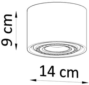 Stropné svietidlo BASIC AR111 1xGU10/40W/230V betón