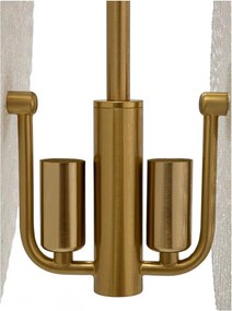 Závesné svietidlo v zlatej farbe so skleneným tienidlom Glass – Mauro Ferretti