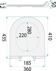 Rea Rea, toaletné sedátko z duroplastu s pomalým zatváraním a jednoduchým odopnutím, biela, REA-C6001