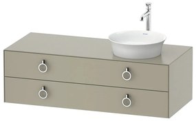 DURAVIT White Tulip závesná skrinka pod umývadlo na dosku vpravo, 2 zásuvky, 1300 x 550 x 408 mm, taupe matná, WT4992R6060