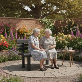 Záhradná lavica GENZIANA, 110x52x71cm, antracitová I.P.A.E-Progarden