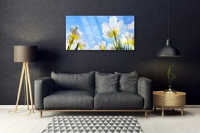 Skleneny obraz Rastliny kvety tulipány 120x60 cm