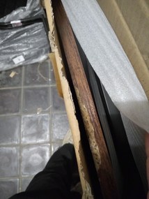 AKCIA Okrúhly jedálenský stôl LUNA 90 cm, rustikálne hnedá II. akosť