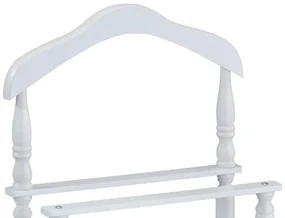 Autronic - Nemý sluha, výška 108 cm, masív kaučukovník, biely matný lak, nosnosť 7 kg - 20652-04 WT AKCE
