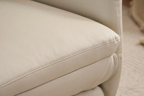 VASHOME Elektrický relaxačný kreslo s nastaviteľným operadlom a podnožkou, s USB nabíjačkou, Béžová