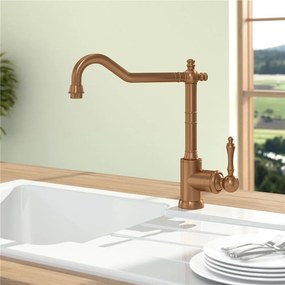 VILLEROY &amp; BOCH Avia 2.0 páková drezová batéria, výška výtoku 235 mm, bronz kartáčovaný, 92400004