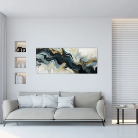 Obraz - Mramorovaná kresba (120x50 cm)