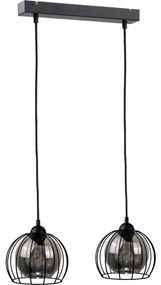 Luster na lanku SOLO BLACK 2xE27/60W/230V