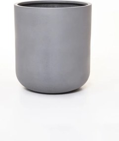 Kvetináč CHICO, sklolaminát, priemer 45 cm, beton design sivý