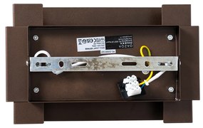 Priemyselná nástenná lampa tmavo bronzová 2-svetlá - Coen