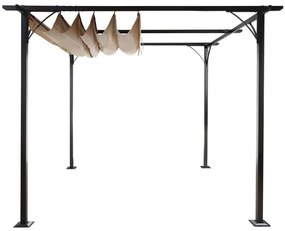 Pergola se stahovací střechou 3,5x3,5 m Dekorhome