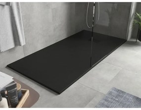 Mexen Hugo, obdĺžniková sprchová vanička SMC 170 x 80 cm, čierna, čierna krytka, 42708017-B