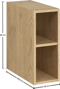 Comad Spodný rozširovací diel pre umývadlové skrinky s doskou Dalia Cashmere 20 dub cremona