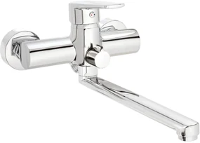 Deante Tubo, nástenná vaňová batéria s predĺženým ramenom 339mm, chrómová, DEA-BUT_056M