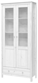 IDEA nábytok Vitrína 2 dvere + 1 zásuvka TORINO biela