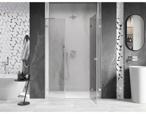 Mexen Lunar L, Otočné pravé sprchové dvere 130 cm, 8mm číre sklo, chrómový profil, 834SL-130-050-01-00-P