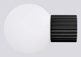 Čierne nástenné svietidlo ø 12 cm Orbital – Sollux