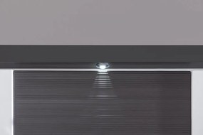 Vitrína Caracas typ 24, grafit/biely lesk, s osvetlením