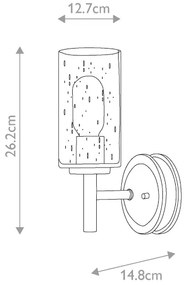 Elstead HK-COLLIER1 - Nástenné svietidlo COLLIER 1xE27/100W/230V
